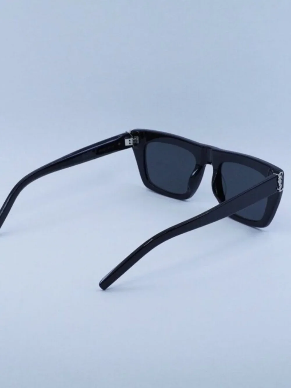 Saint Laurent SLM131 001 Rectangle Unisex Sunglasses - Black